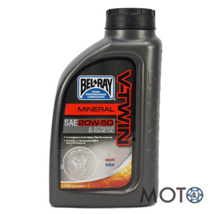 BEL-RAY V-TWIN 20w50 Minerālā eļļa 4T 1L