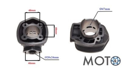 Power Force Cilindra komplekts Aprilia SR Piaggio NRG Zip SP 47MM 2T 70cc  LC - Image 3