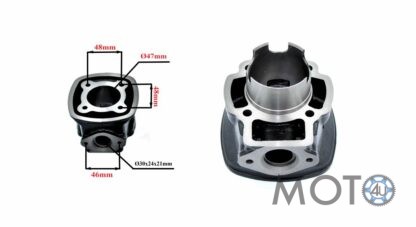 Power Force Cilindra komplekts Aprilia SR50 Piaggio NRG MC2 LC 70cc 2T - Image 3